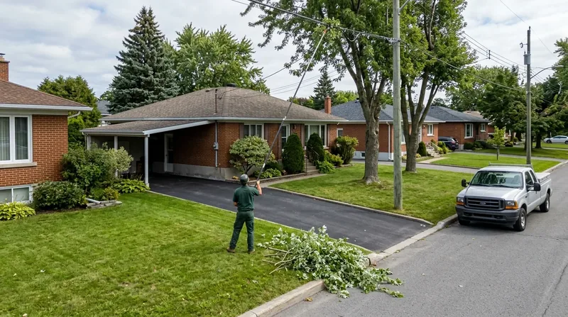 Degagement d'arbres pres des fils Longueuil